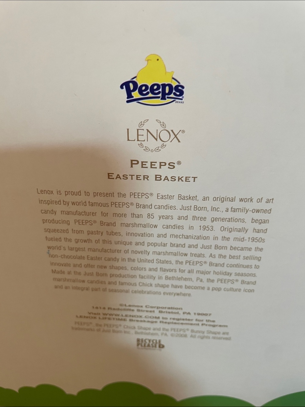 Lenox Peeps Easter Basket Set | Retired Collectible | Fine China & 24K - Picture 8 of 9